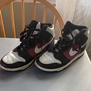 Nike Black and Maroon High-Tops